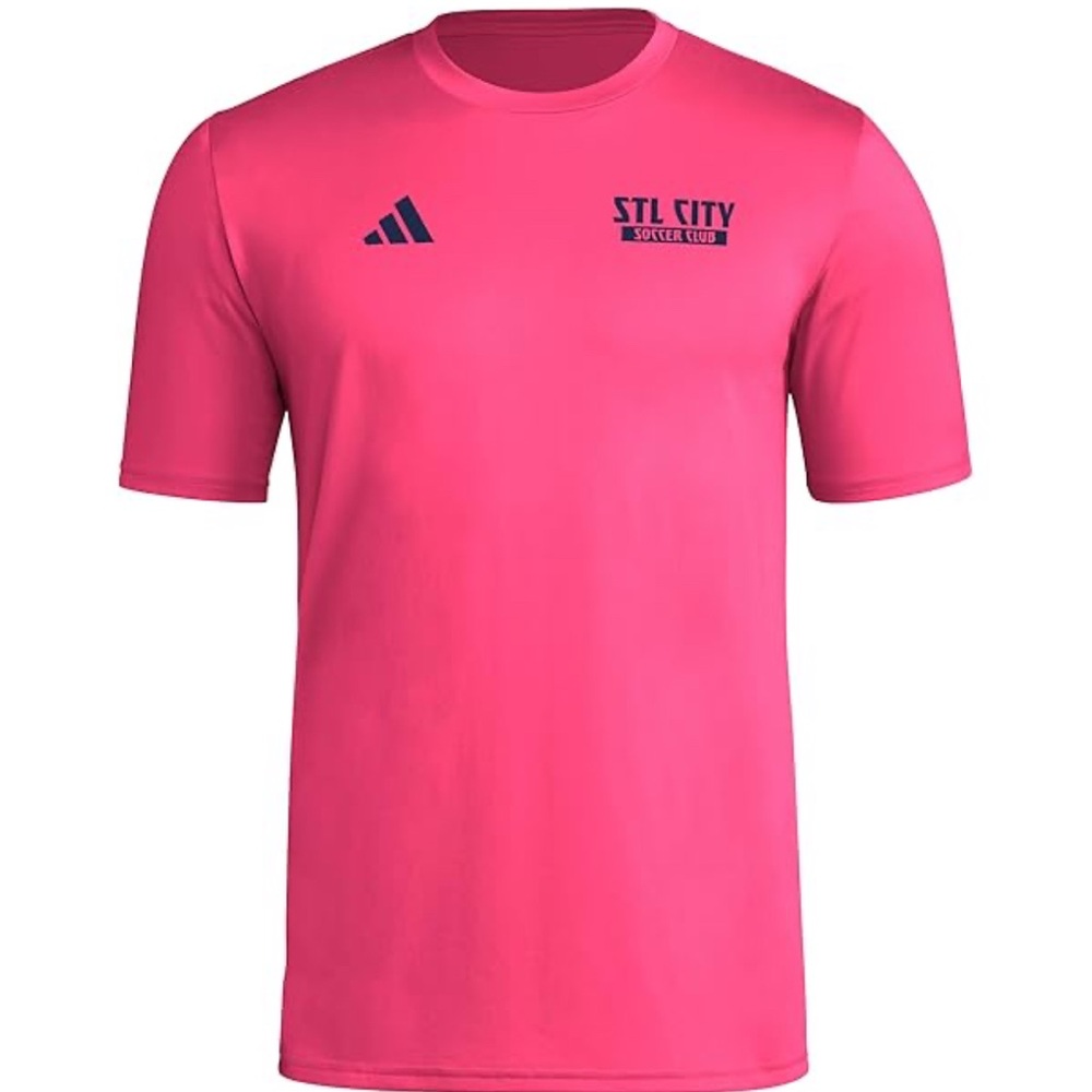 Adidas Men's Bright Pink Soccer Tee